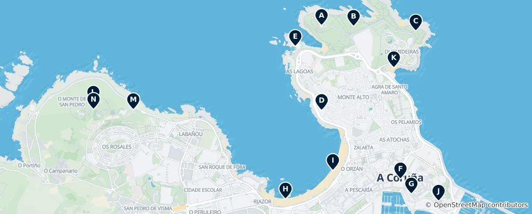 Mapa De A Coruña's Towering Icons and Coastal Charms