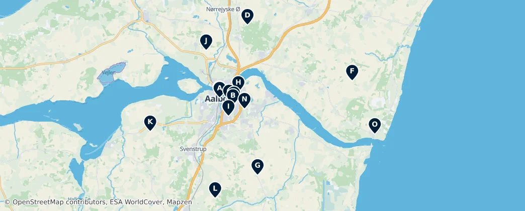 Historic Churches of Aalborg — Map