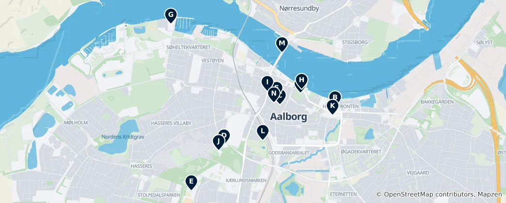 Map of Aalborg Essentials