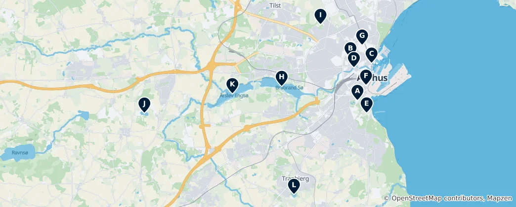 Mappa di Parks and Gardens