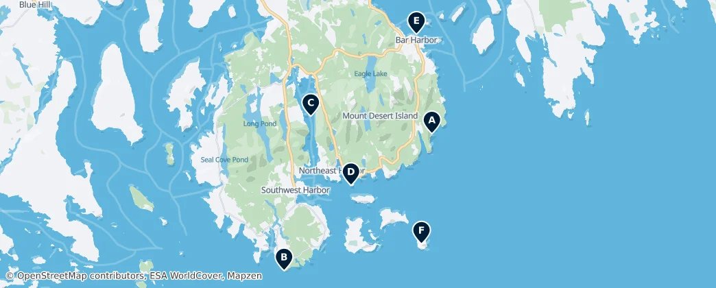 Lighthouses & Coastal Landmarks — Map