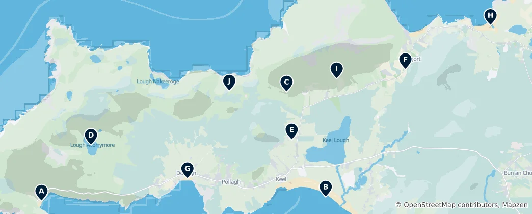 Mapa Achill Island Essentials