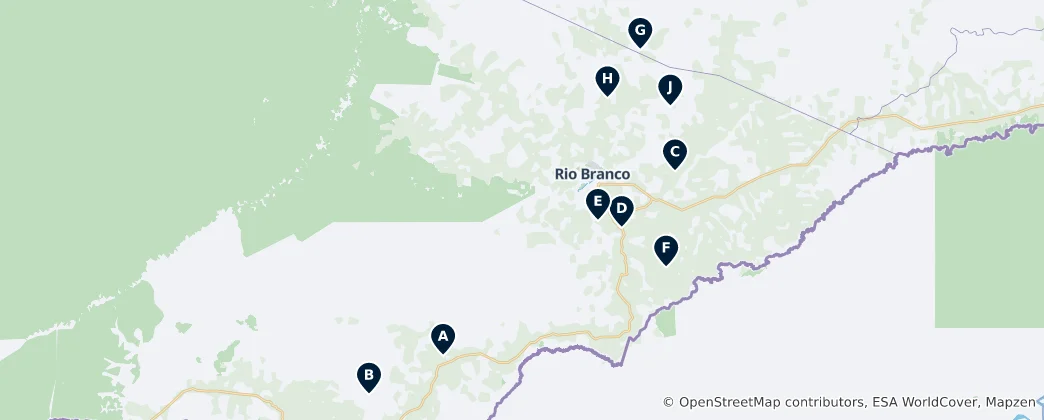 Mapa Amazon Geoglyphs