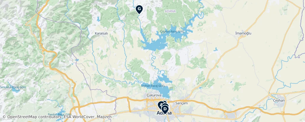 Adana Museums — Kaart