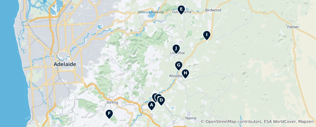 Mapa Wineries & Distilleries