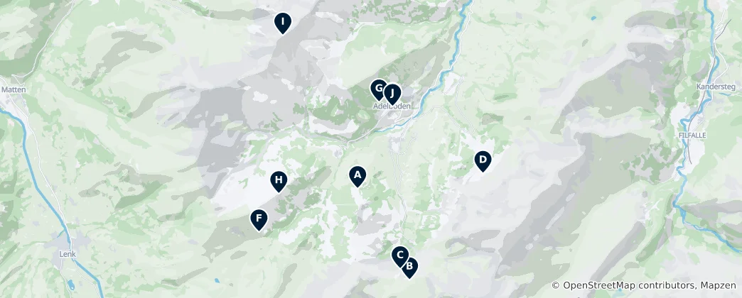 Карта Adelboden's Absolute Essentials