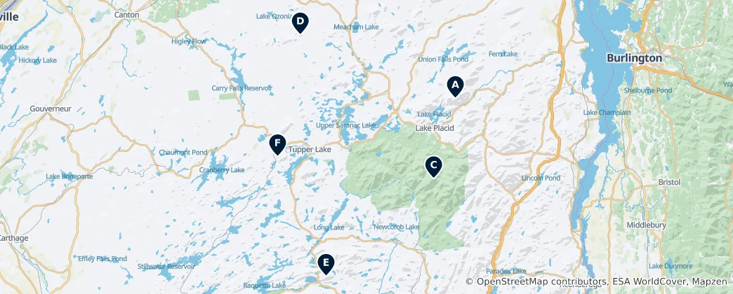 Map of Scenic Peaks & Fire Towers