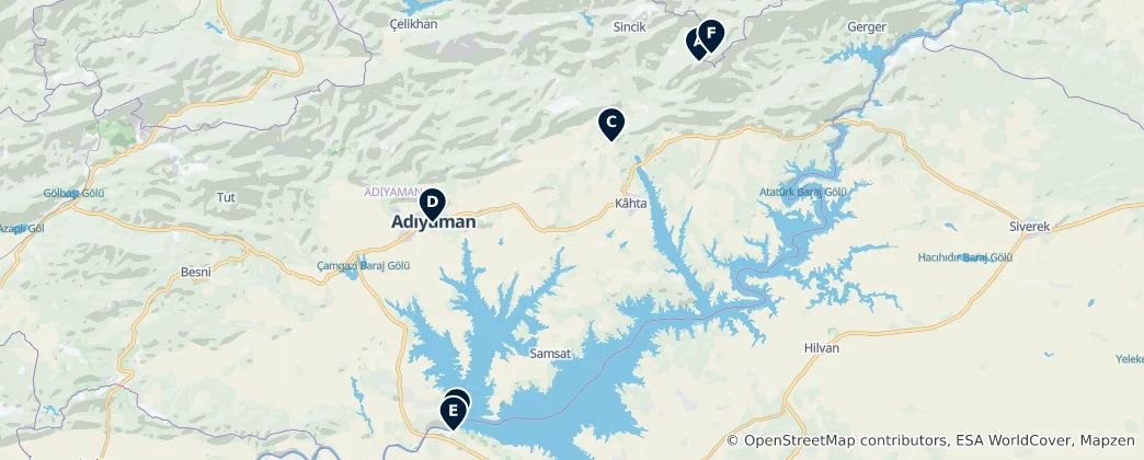 Mapa Adıyaman Essentials