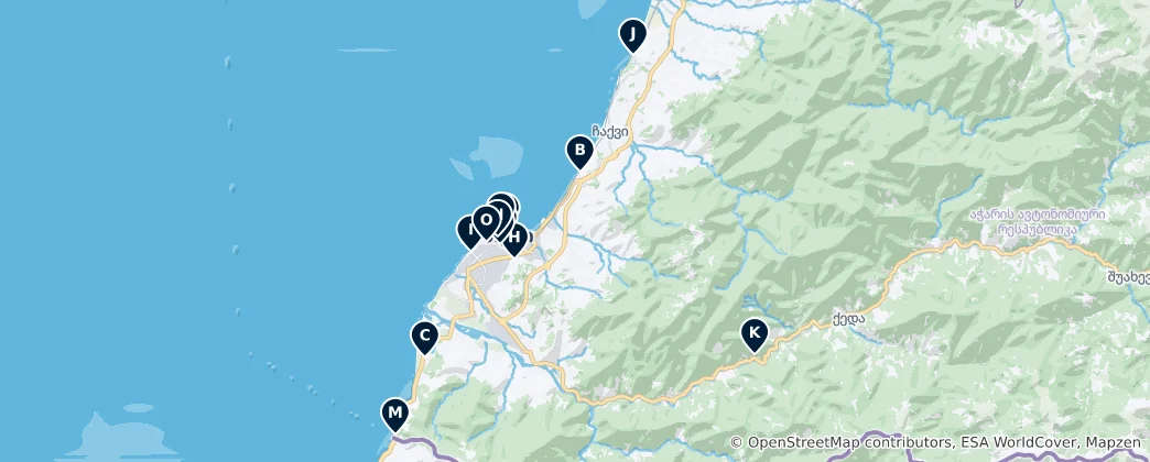 Map of Adjara Must-Sees