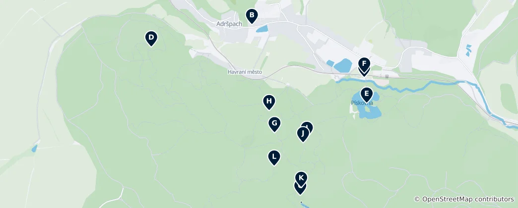 Map of Adršpach Essentials
