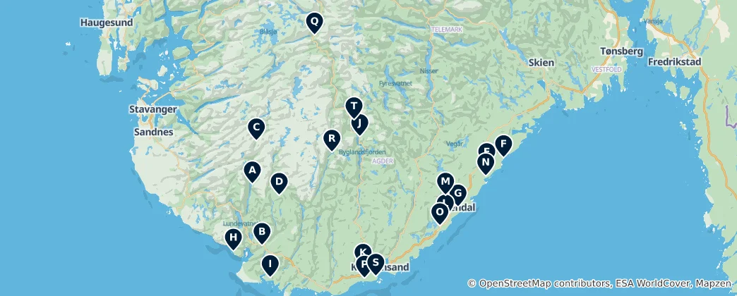 Mappa di Historic Churches and Chapels