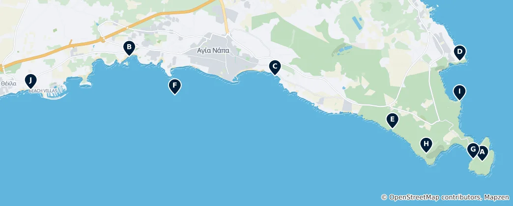 Map of Cyprus Coastal Wonders