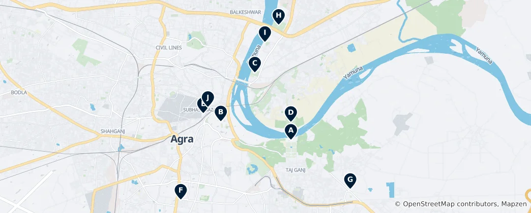Map of Agra Essentials