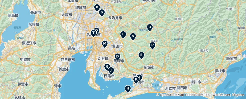 Mapa Historic Castles and Ruins