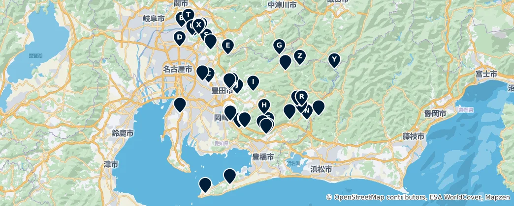 Mapa Japan's Natural Wonders