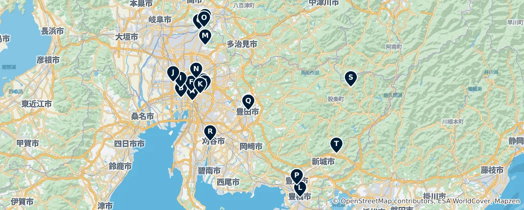 Map of Sacred Sites of Japan