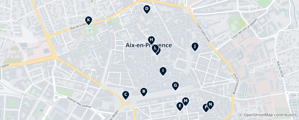 Mapa Aix-en-Provence Essentials