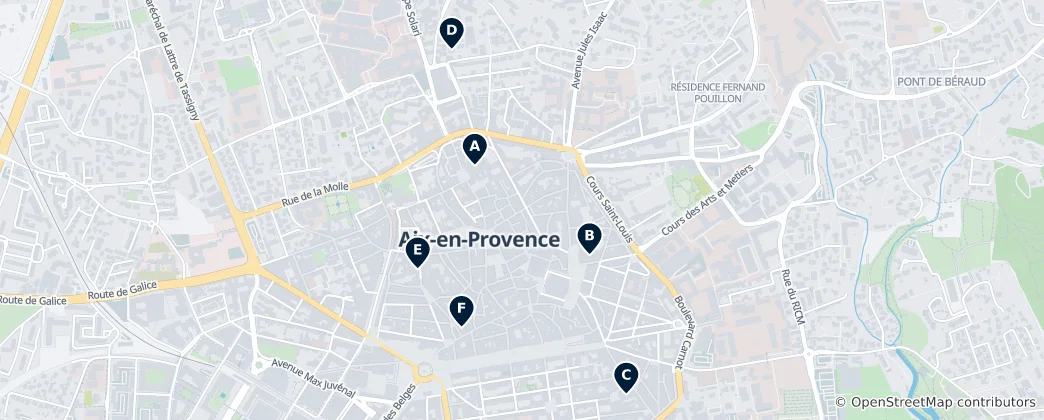 Mapa de Historic Churches of Aix