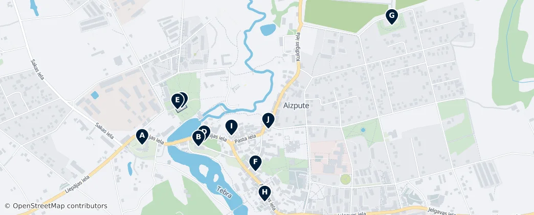 Aizpute Essentials — Mapa