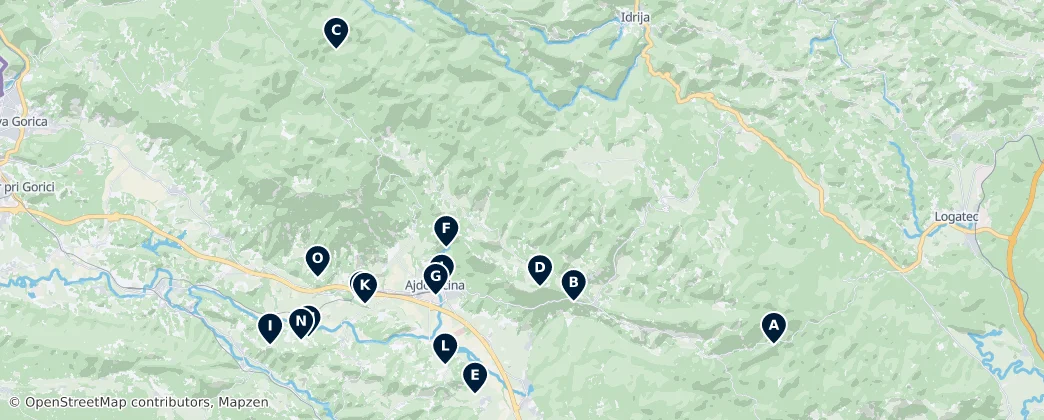 Ajdovščina Unmissables — Map