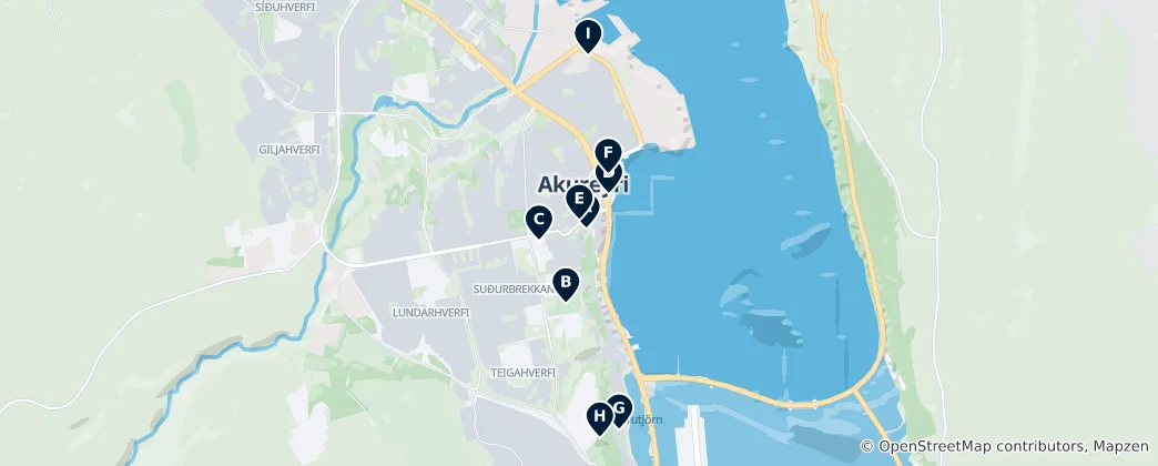 Mappa di Akureyri Essentials