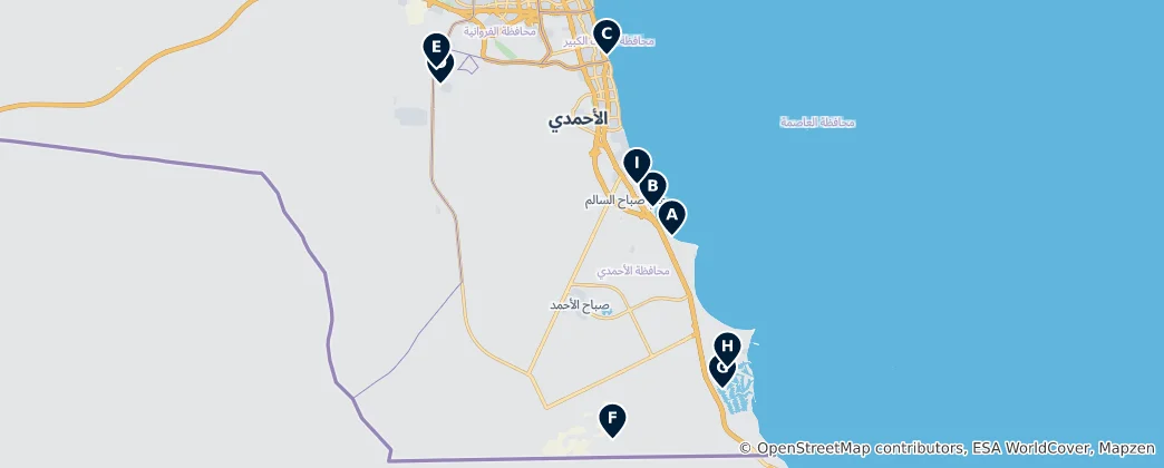 Coastal & Desert Escapes Haritası