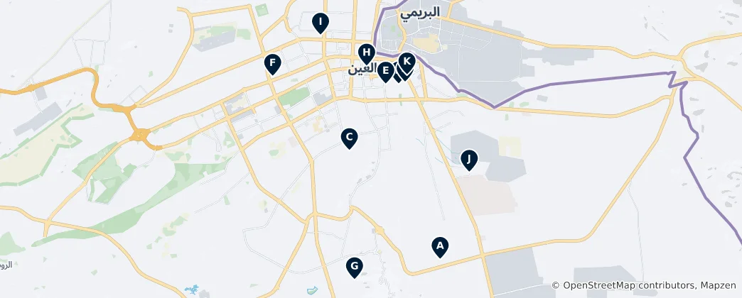 Kaart van Al Ain Essentials