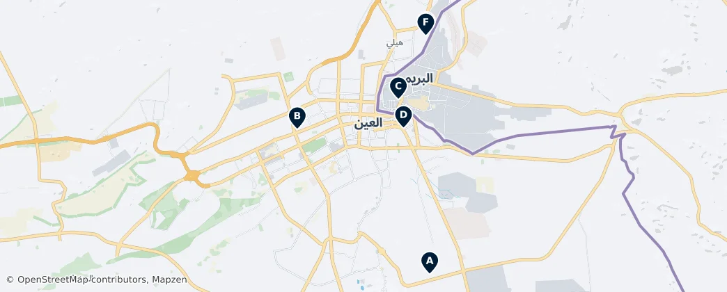 Mapa Historic Sites of Al Ain
