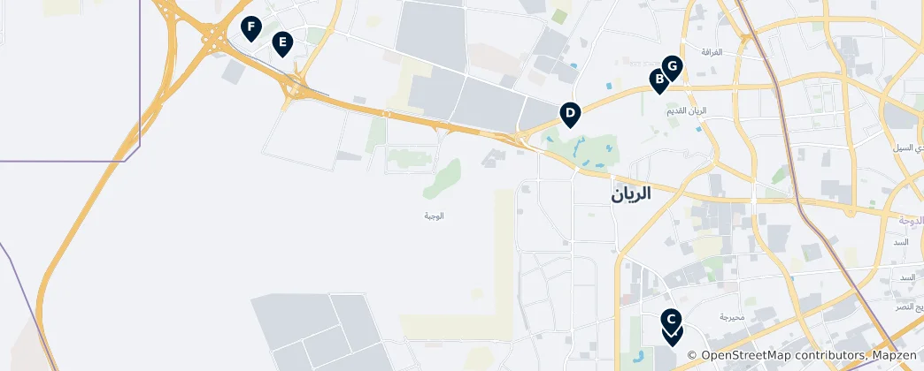 Mappa di Al Rayyan Essentials