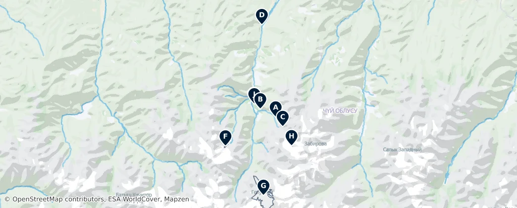 Ala-Archa Nature Park Essentials – Mapa