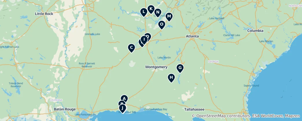 Mapa Nature & Scenic Parks