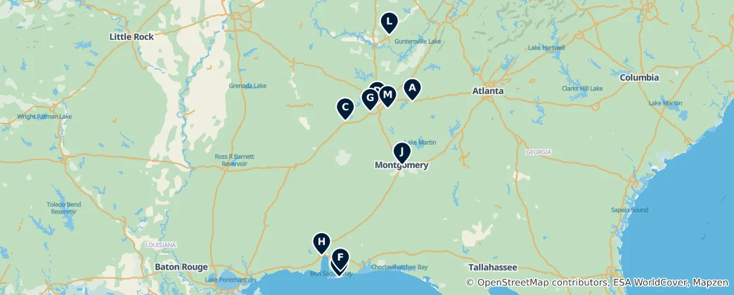 Карта Sports & Entertainment Hubs