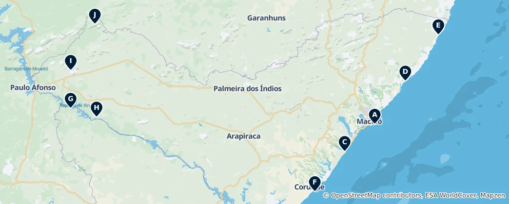 Mapa Best Viewpoints & Lighthouses