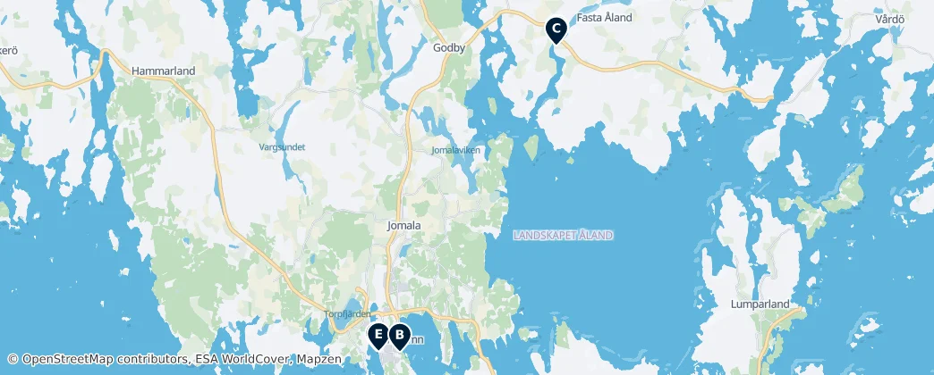 Editor's Choice: Åland Islands — Karte