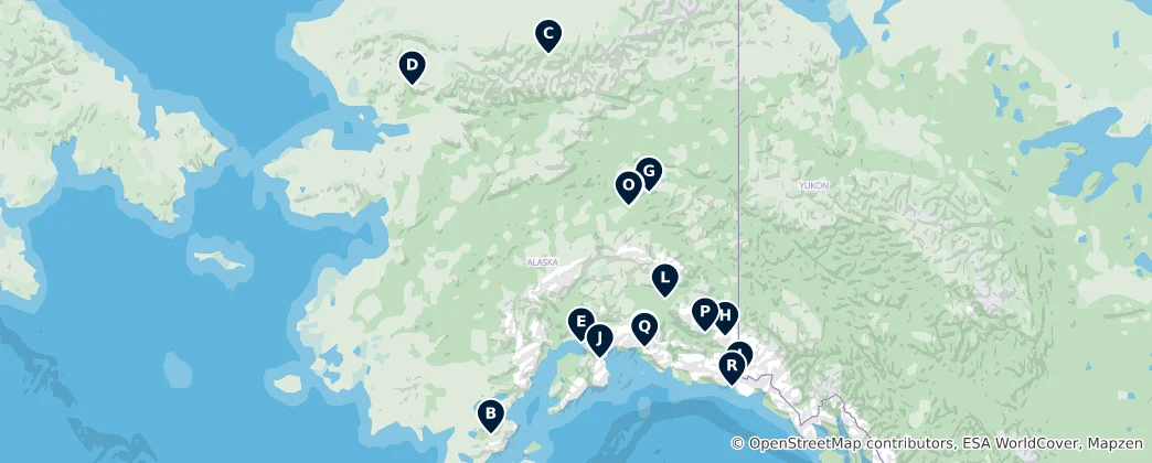 Mapa de Alaska's Ultimate Essentials