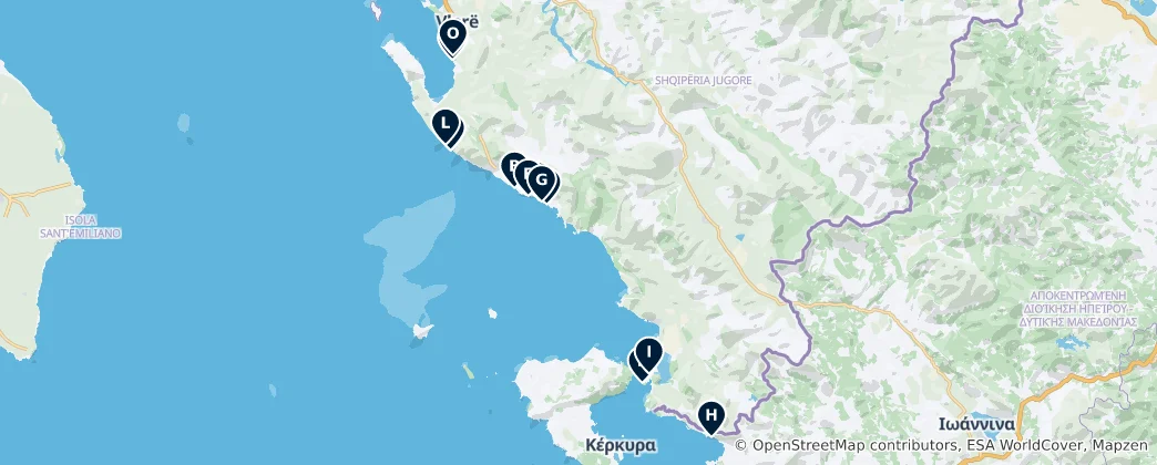 Mappa di Coastal Attractions