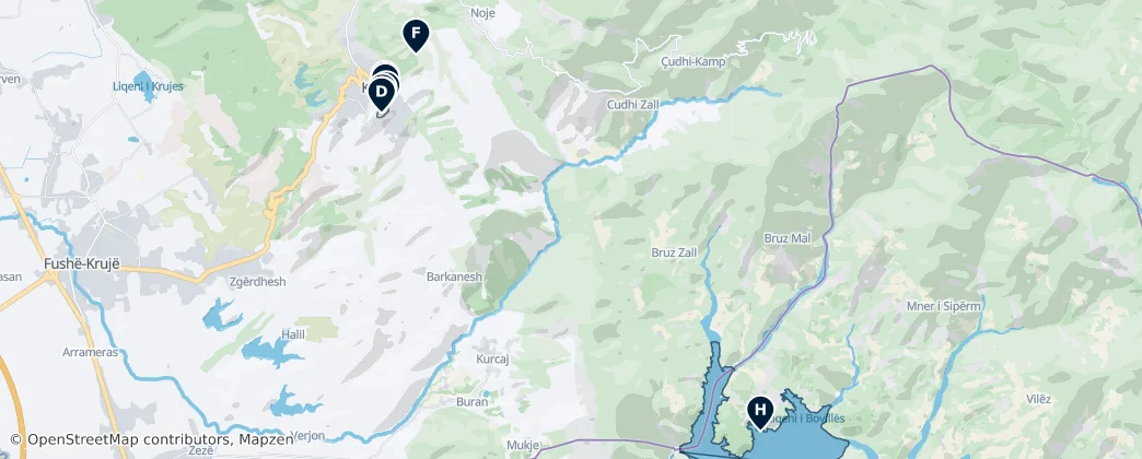 Krujë Essentials — Mapa