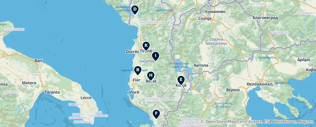 Mappa di Historic Places of Worship