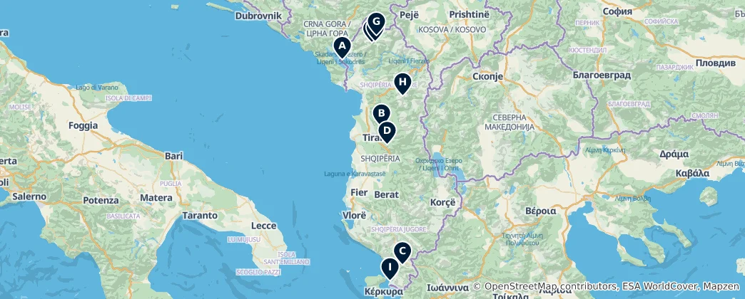 Mappa di Natural Wonders