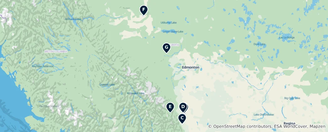 Mapa Parks & Scenic Campgrounds