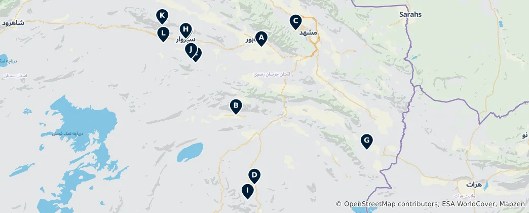 Mapa Mosques and Shrines