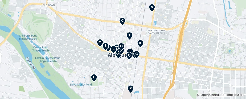 Mapa Albuquerque's Absolute Essentials