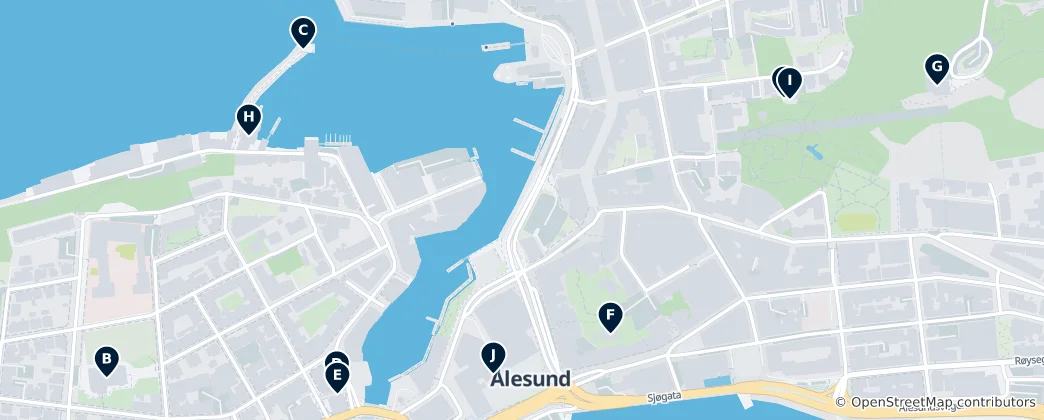 Mapa De Esenciales de Ålesund