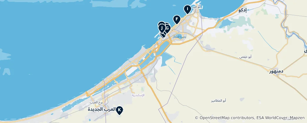 Map of Alexandria Governorate Essentials