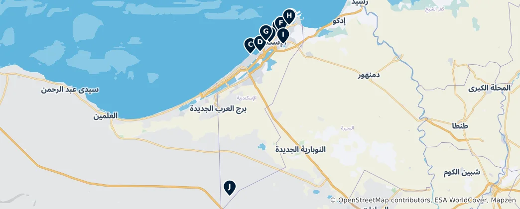 Map of Alexandria's Natural Wonders