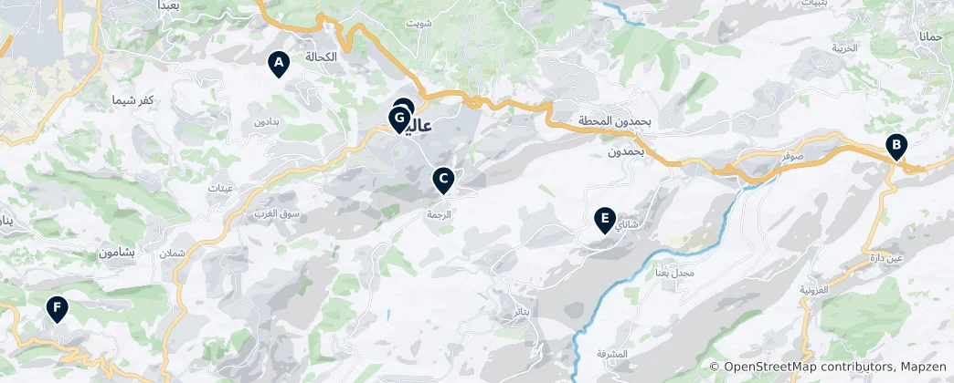 Mappa di Aley District Essentials