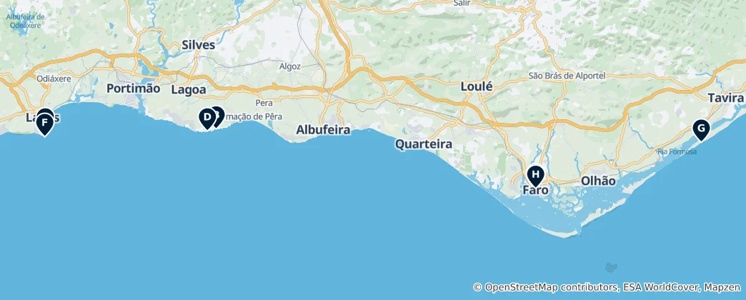 Map of Algarve's Hidden Treasures