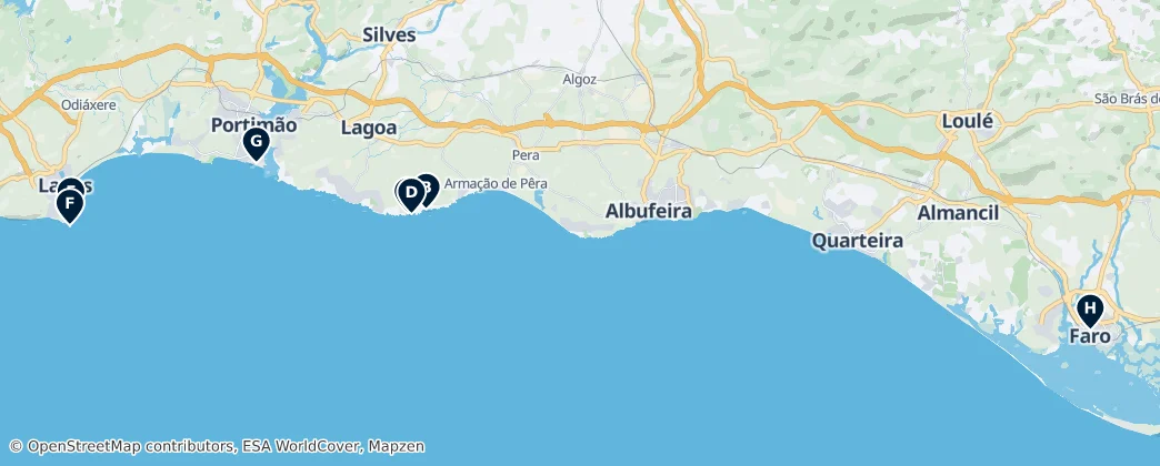 Algarve's Unmissable Coastline & Culture 지도