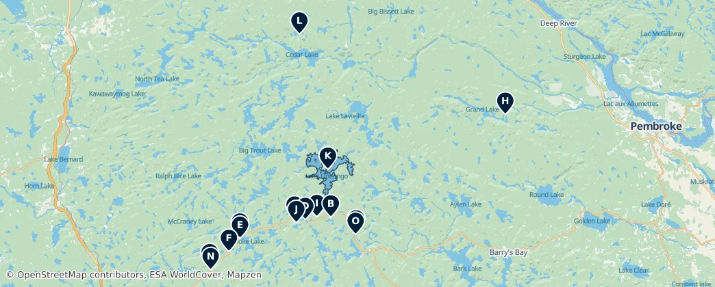 Algonquin Provincial Park: The Absolute Essentials — Mapa