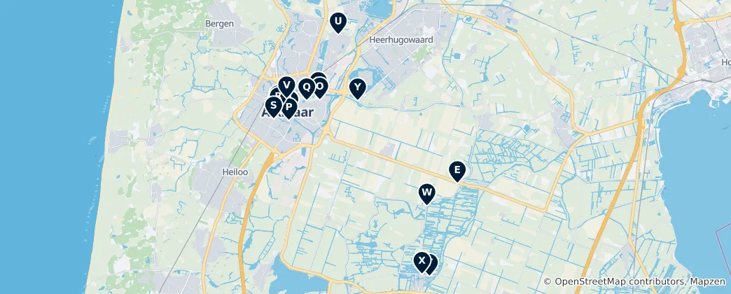 Mapa de Alkmaar Heritage and Museums